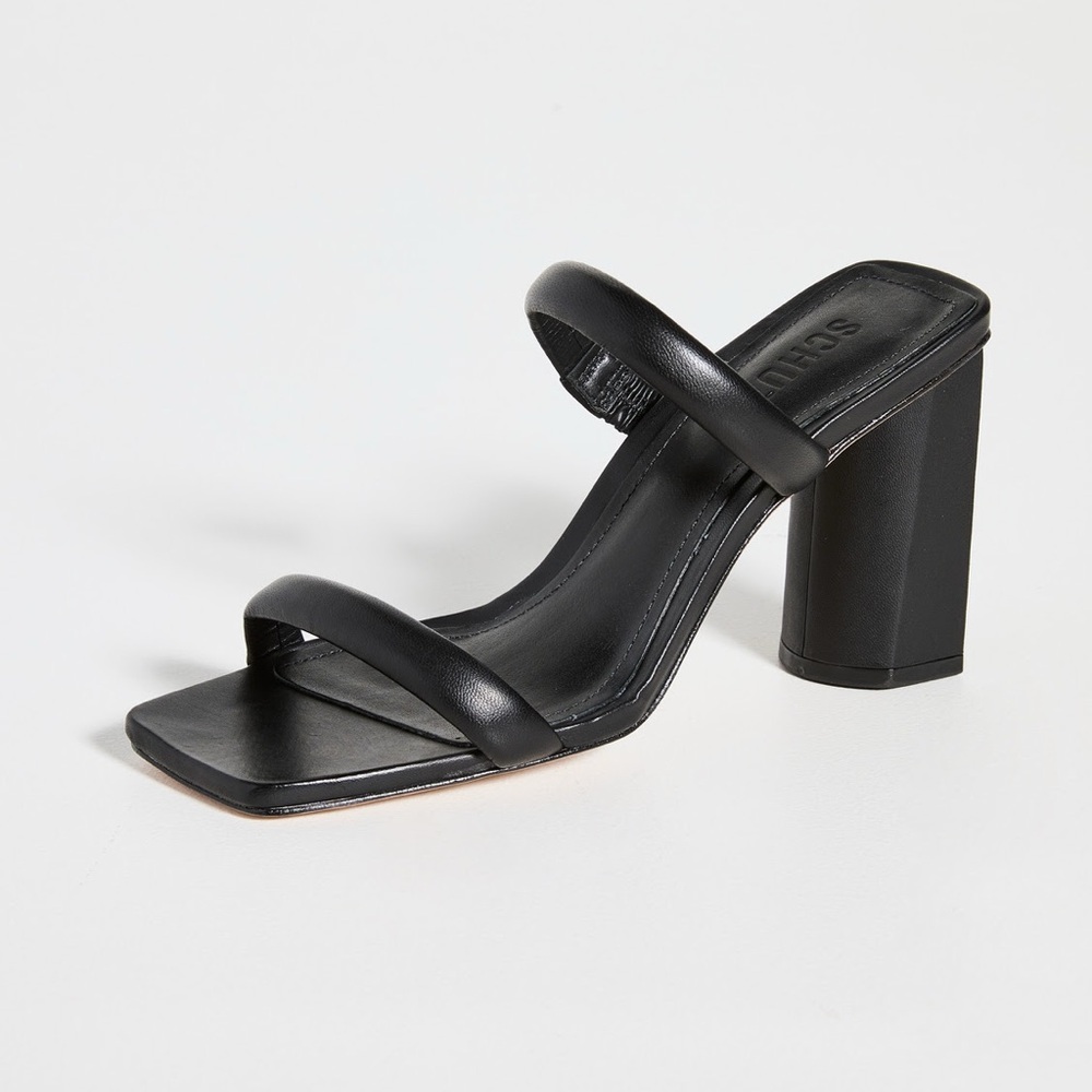 Schutz Ully Black Heeled Sandals